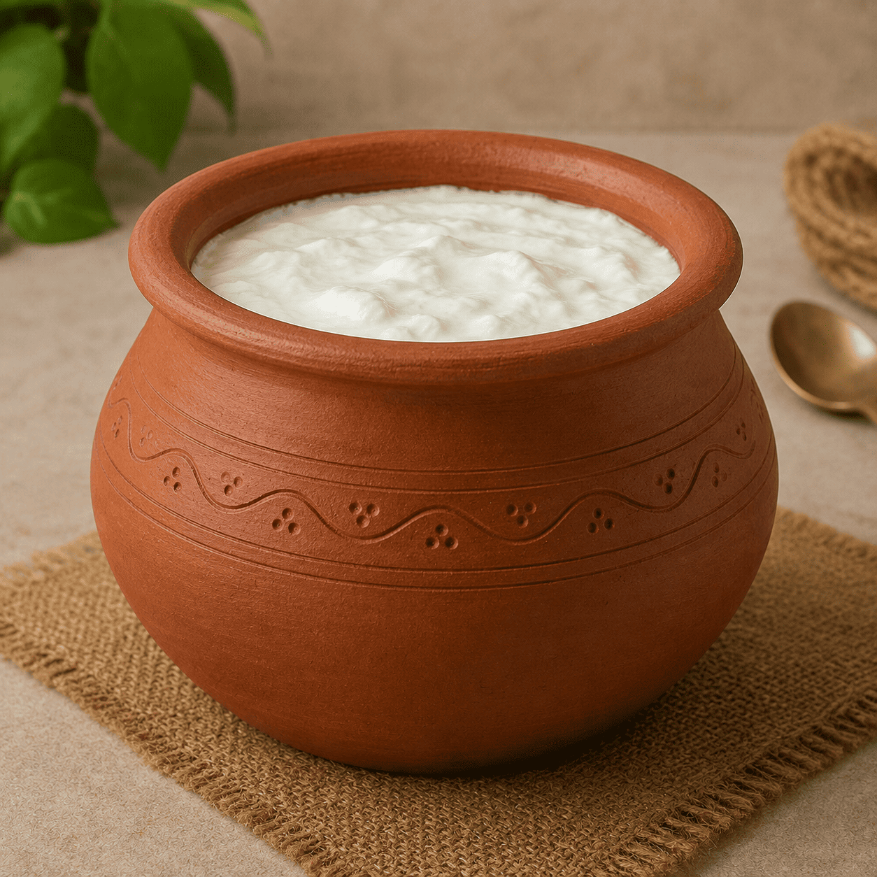 Clay Curd Pot